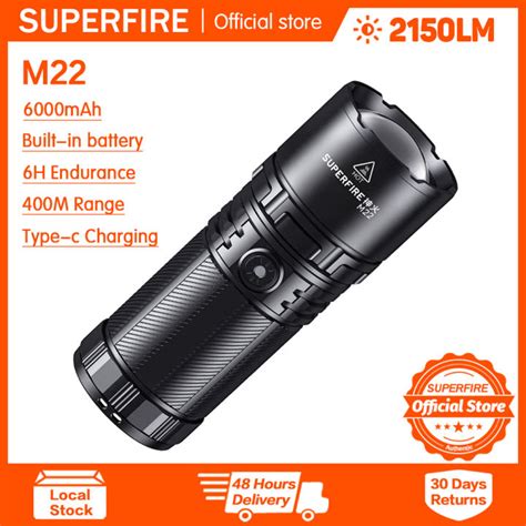 flashlight 2 18650|SUPERFIRE Flashlight AB2 Strong Light Flashlight 18650 Li.